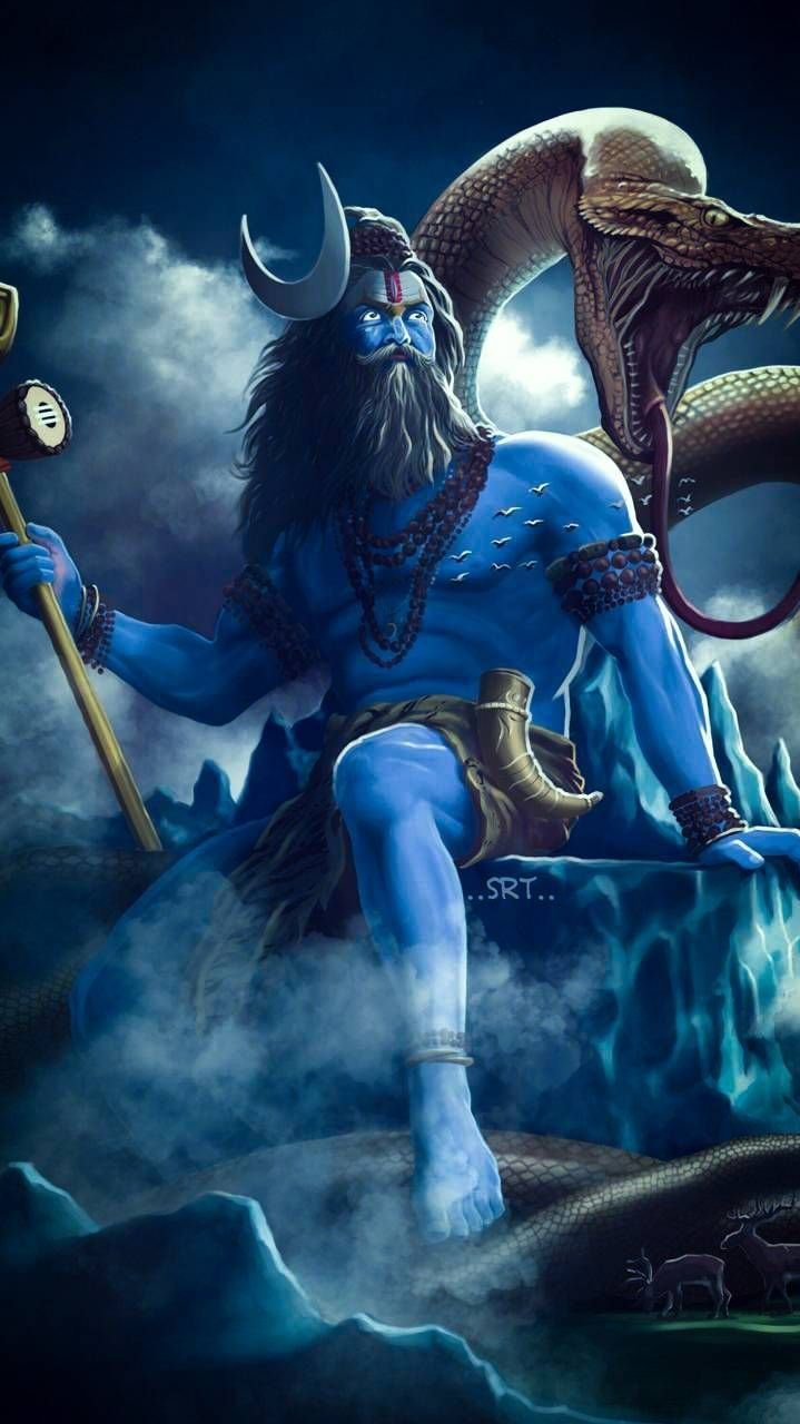 Download Lord Shiva Angry Mahadev iPhone Wallpaper | Wallpapers.com