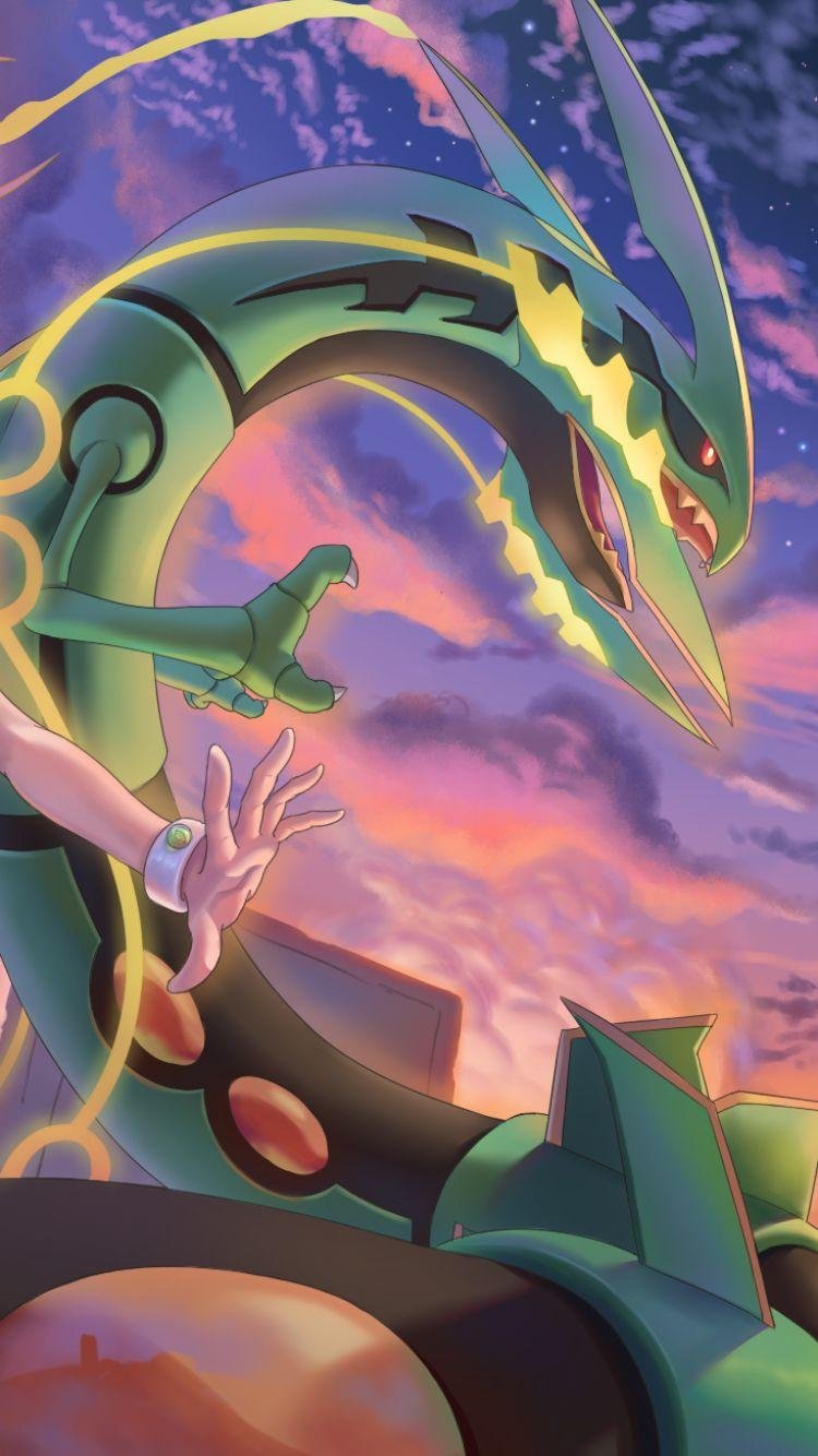 pokemon shiny rayquaza wallpaper