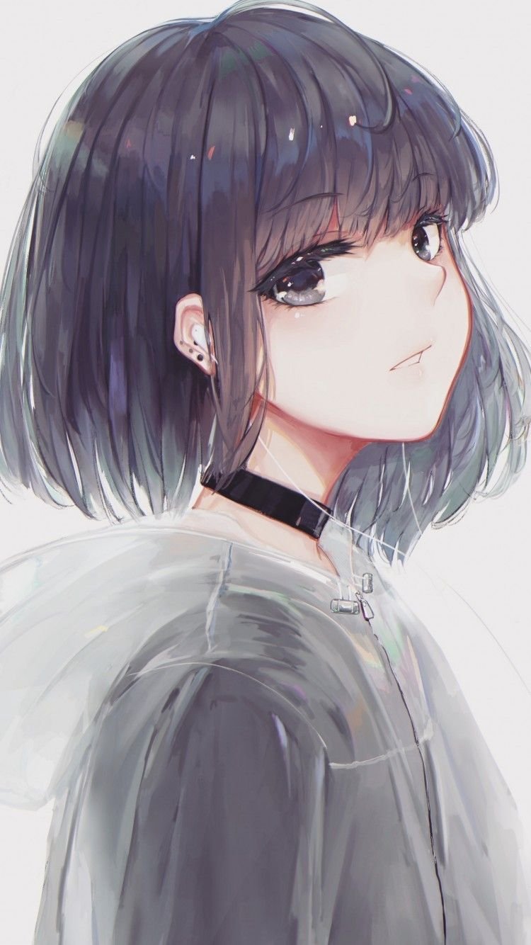 Anime Girl Blue Short Hair by Afkun on DeviantArt