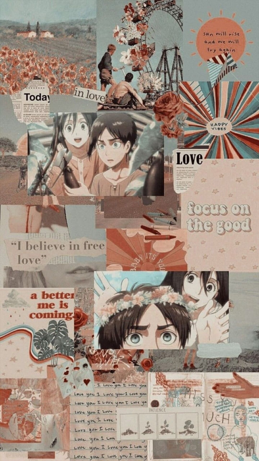 Anime Collage iPhone 5 Wallpaper  ID 30935
