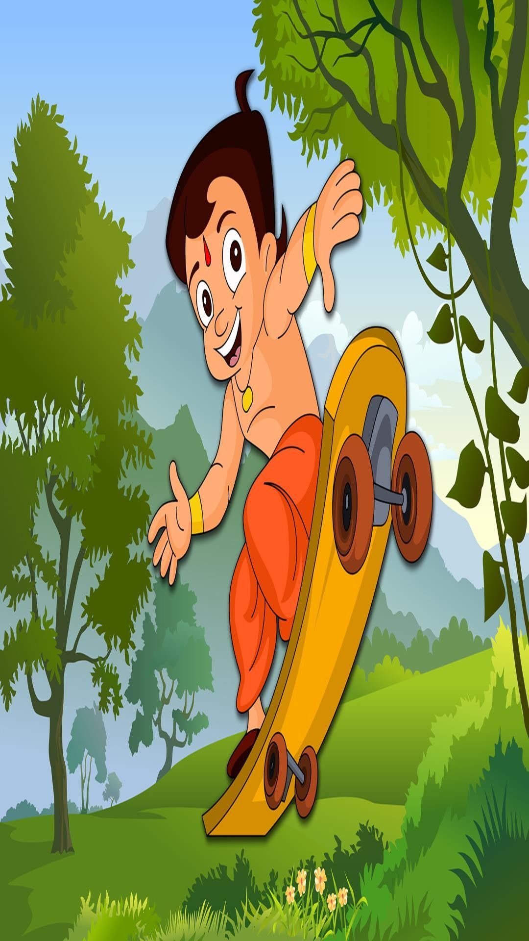 Chhota Bheem - White Background Wallpaper Download | MobCup