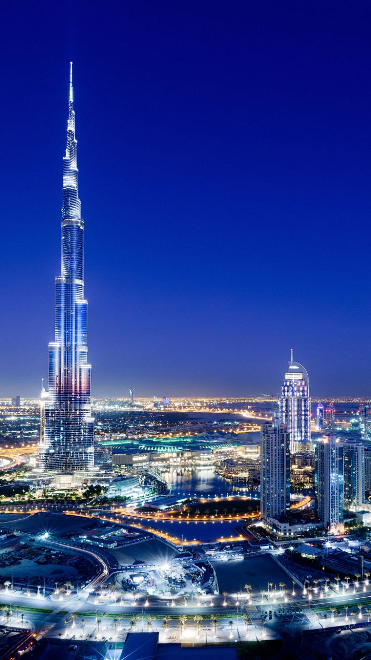 Dubai Burj Khalifa - lighting Wallpaper Download | MobCup