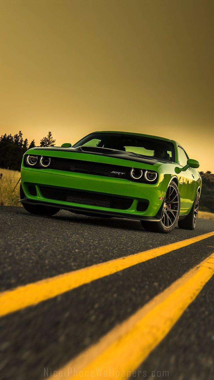 Dodge Challenger Hellcat Green Wallpaper