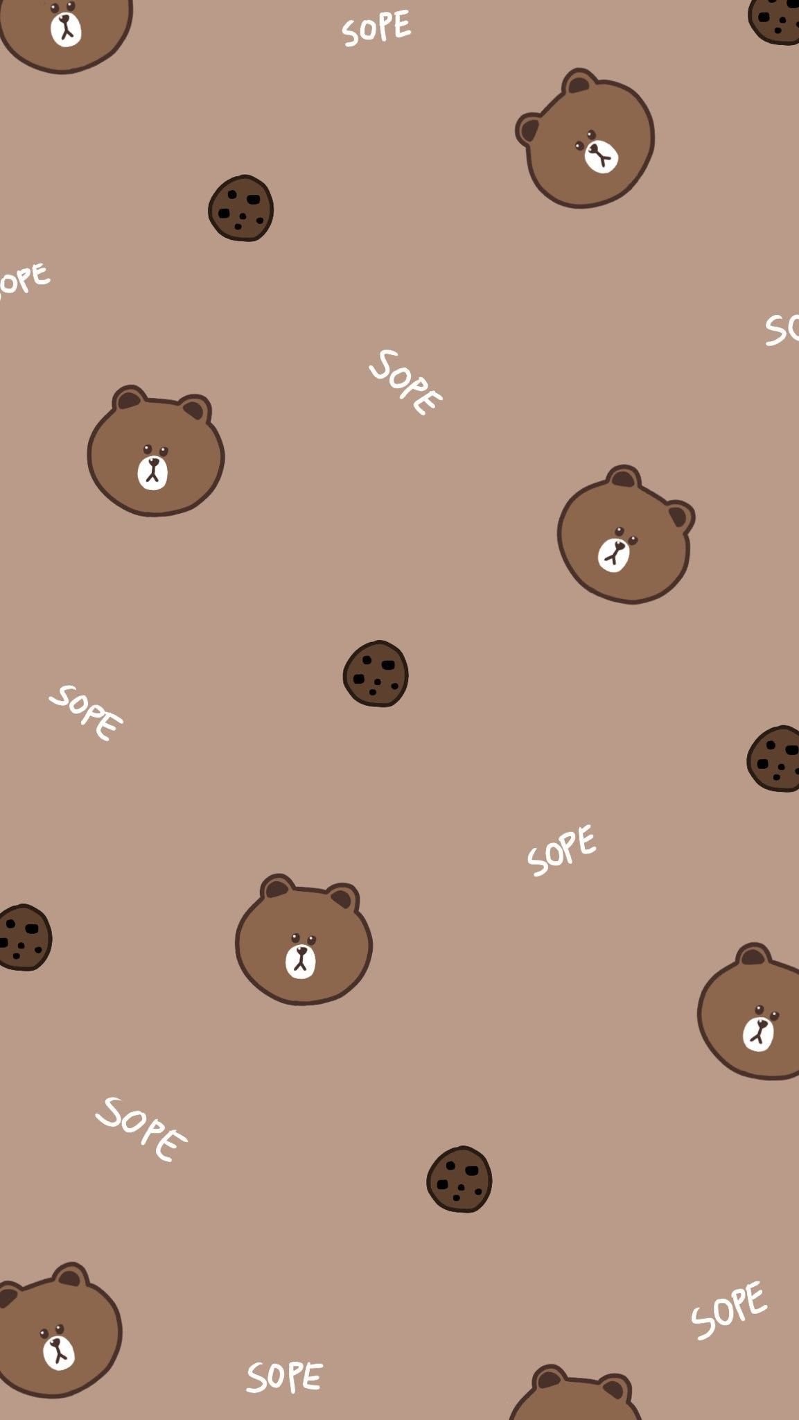 Aesthetic Brown Bear Wallpaper Download | Mobcup