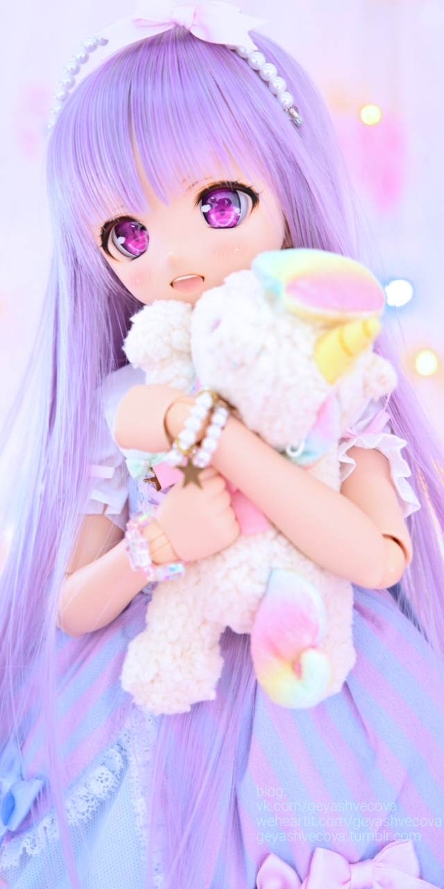 Anime art baby background beauty bjd colorful design doll fashion  fashionable girl hair kawaii makeup pastel
