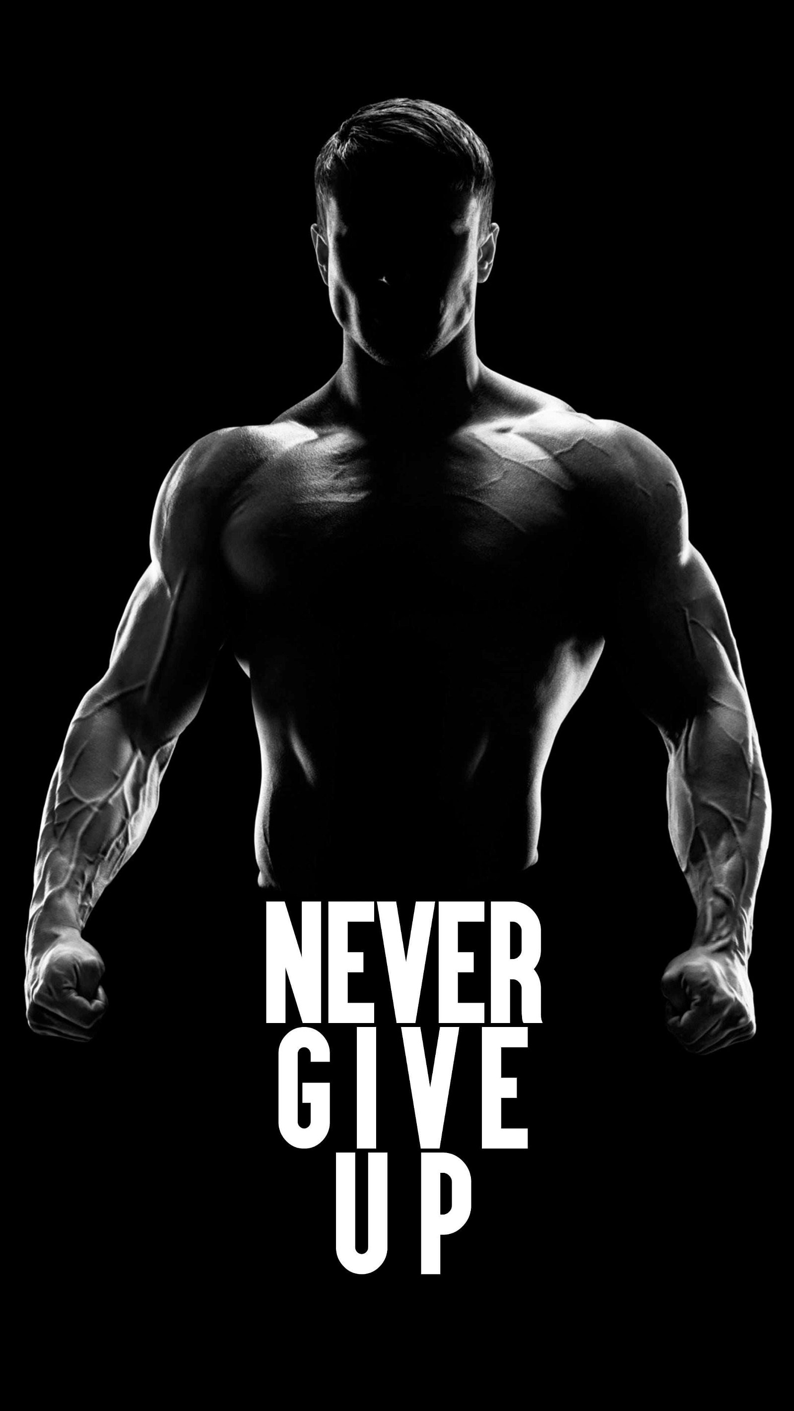 Never Give Up - Gym Motivation Wallpaper Download | MobCup