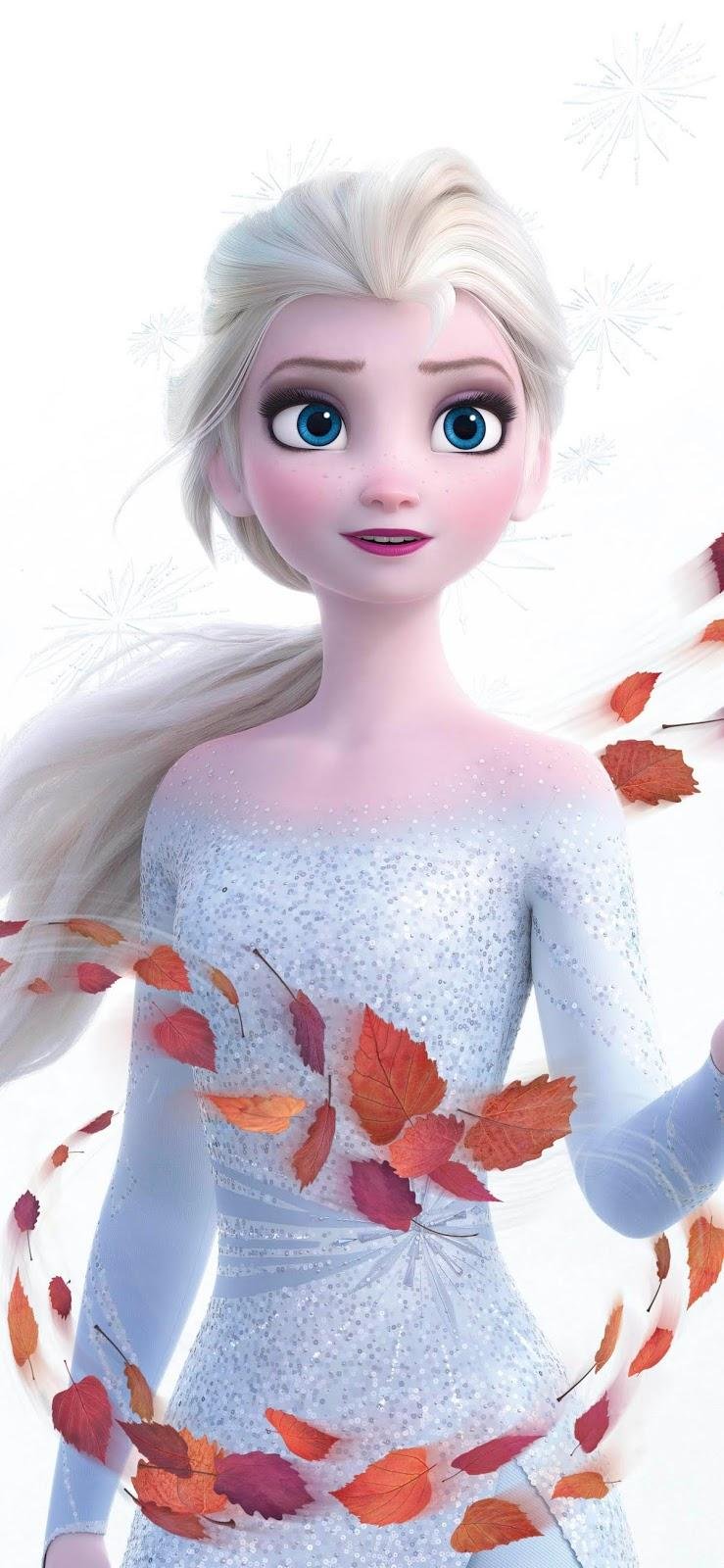 15 new Frozen 2 HD wallpapers with Elsa in white dress and her hair down   desktop and mobile  YouLoveItcom