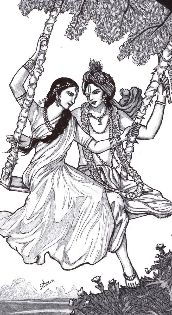 Radha Krishna Ji Ke - drawing Wallpaper Download | MobCup-saigonsouth.com.vn