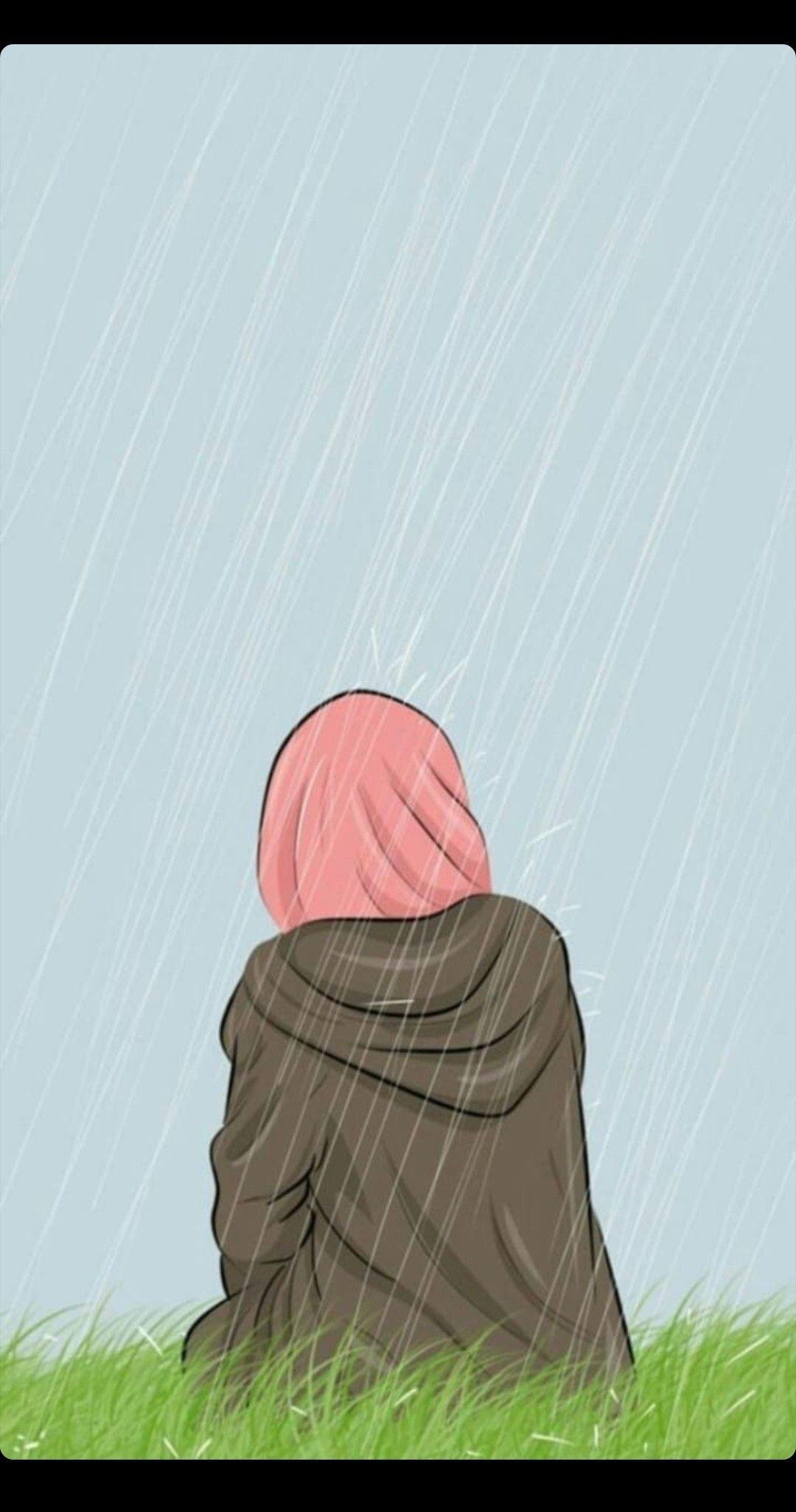 Hijab Cartoon Muslim Lady Profile pic and Wallpapers
