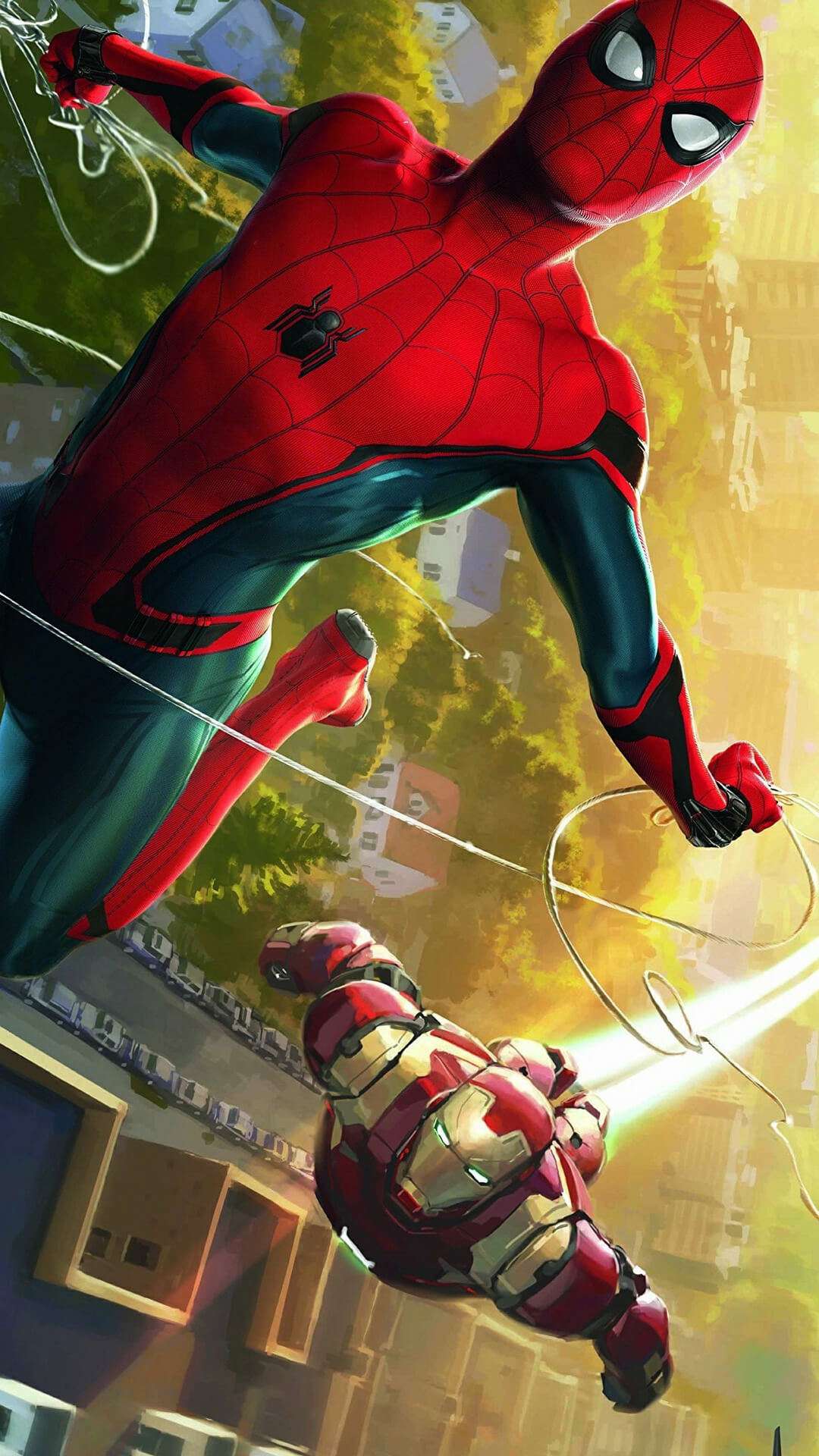 Iron Man and Spiderman Far From Home iPhone Wallpaper  iPhone Wallpapers   iPhone Wallpapers