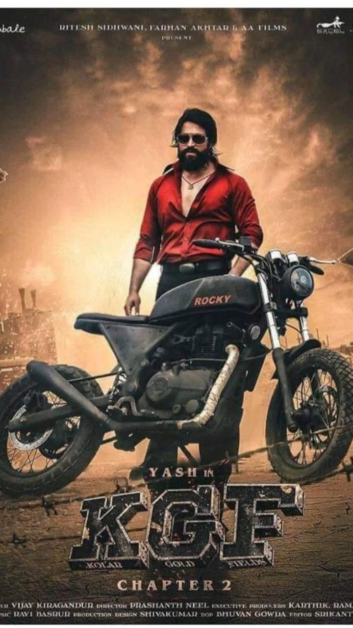Kgf yash with bike Wallpapers Download | MobCup
