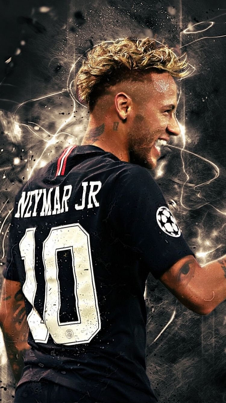 Download Cool Neymar Jr Mid-Action Jump Wallpaper | Wallpapers.com