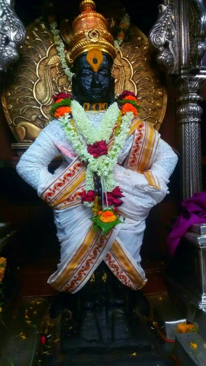Vitthal Rukmini Idols Statue Black