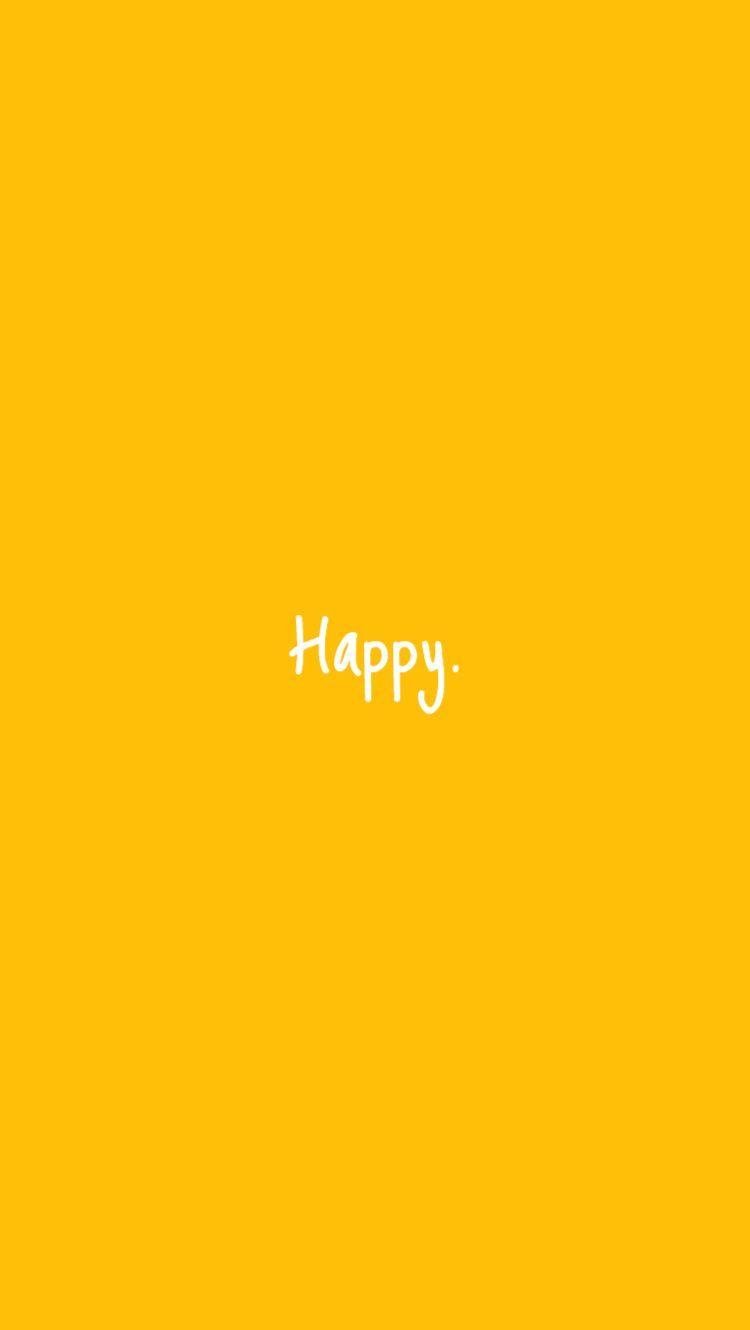 Yellow background happy