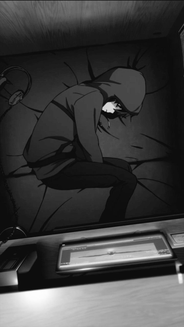 Black Anime, Sad Aesthetic HD wallpaper