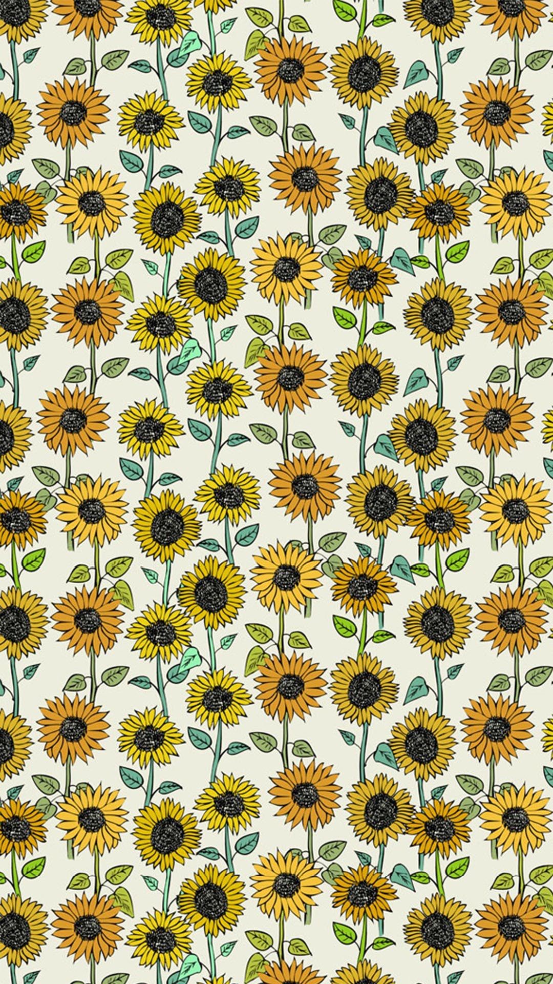 cartoon sunflower pattern