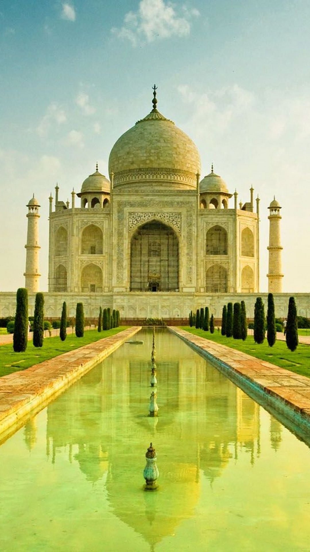 Download Sunset In Taj Mahal India Wallpaper | Wallpapers.com