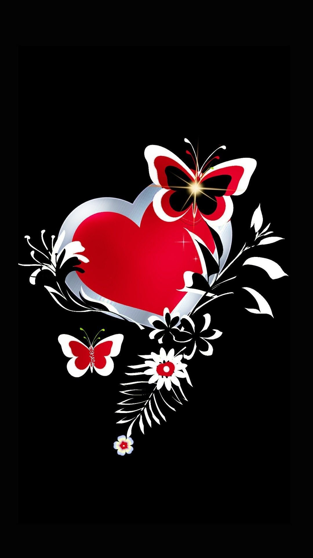 Share 63+ black background red heart wallpaper - in.cdgdbentre