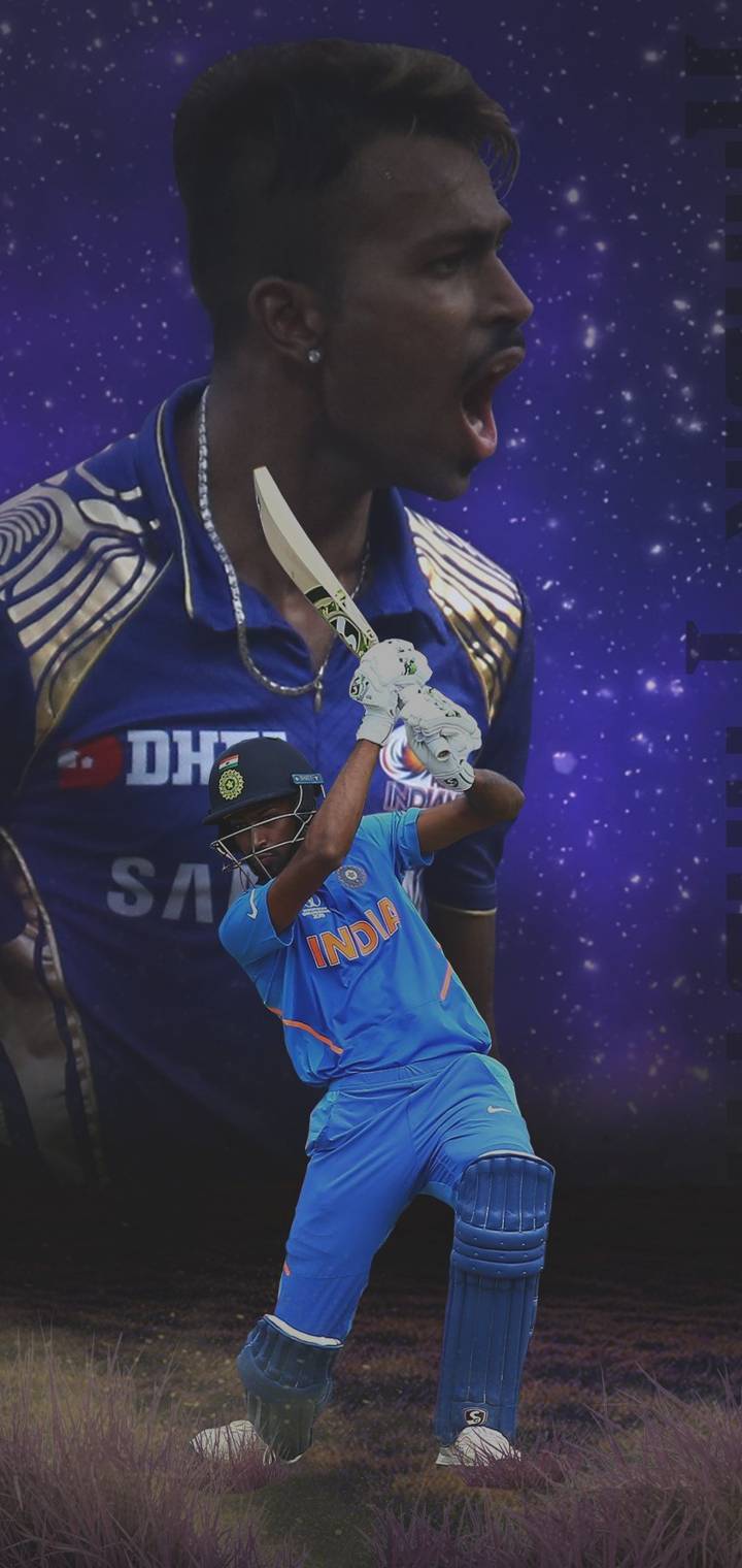 Hardik Pandya Lifting Trophy Wallpaper Download | MobCup