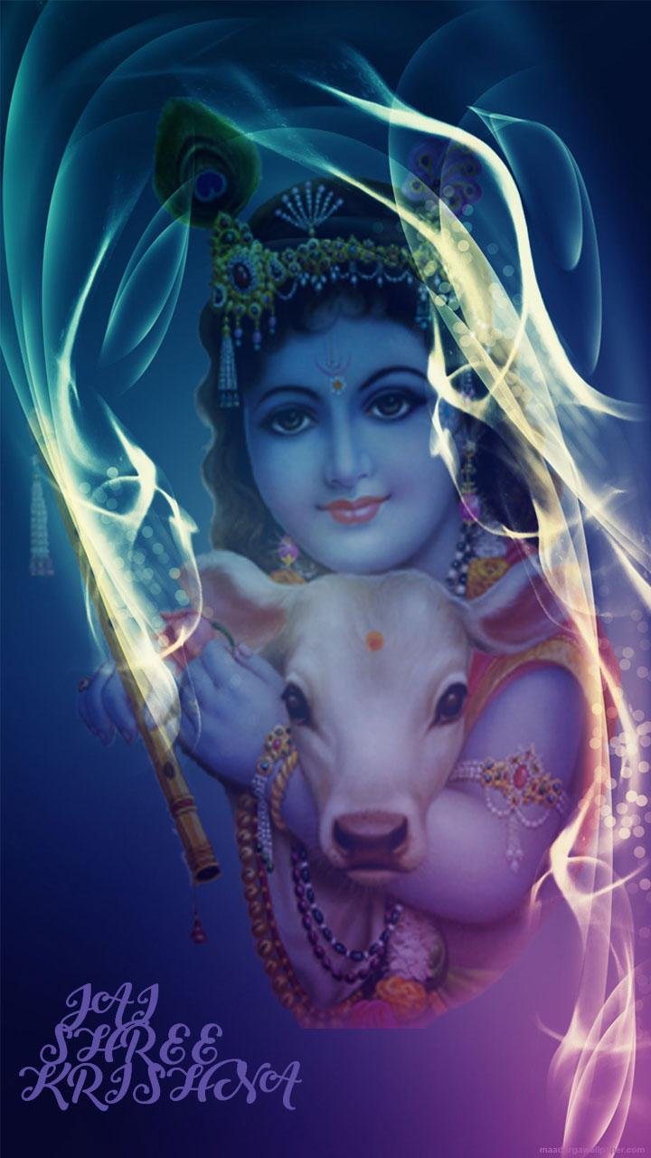 Bal krishna with cow Wallpapers Download | MobCup