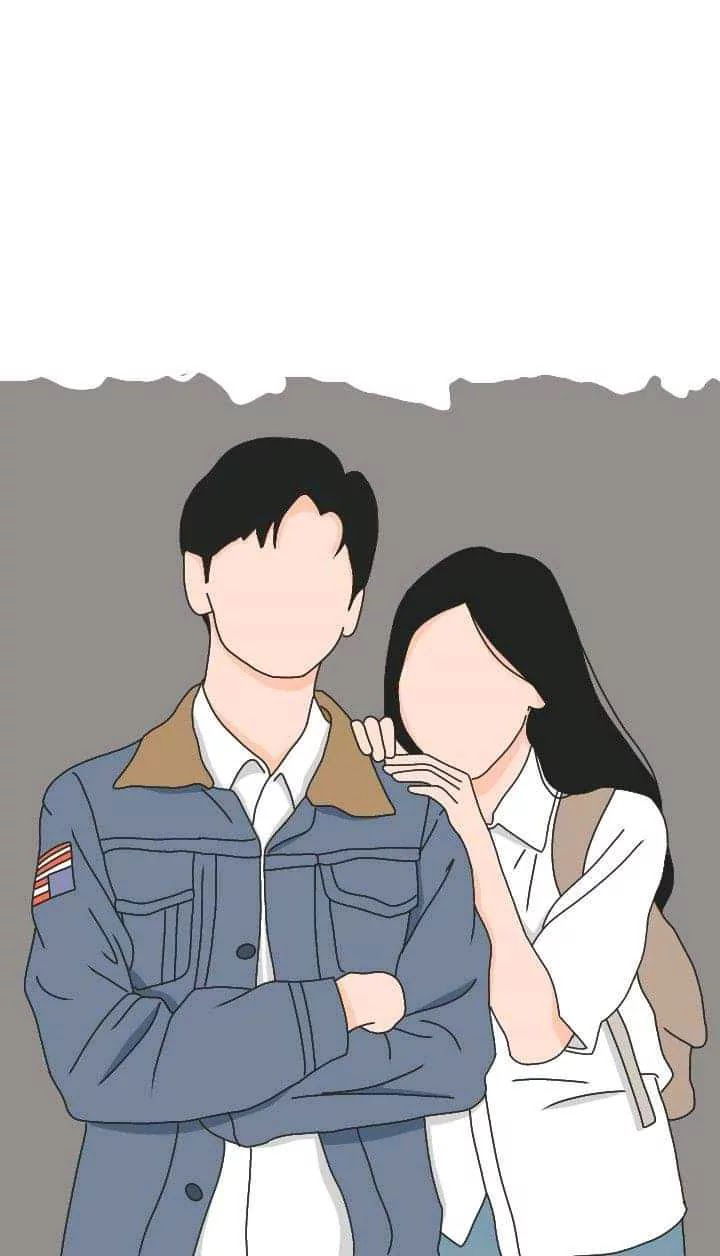 Aesthetic couple vector art