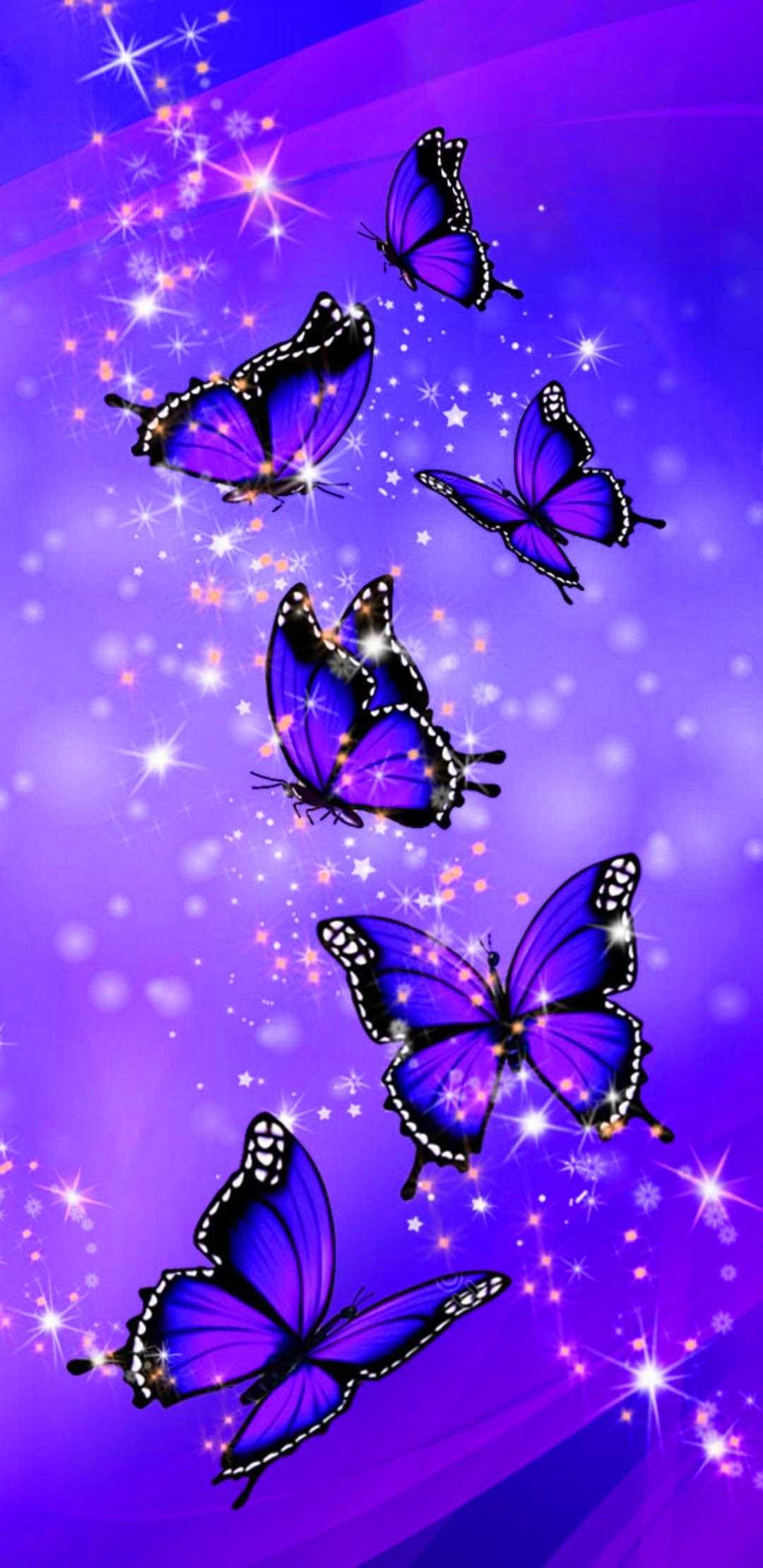 Aesthetic Purple Butterfly Wallpaper Download | MobCup