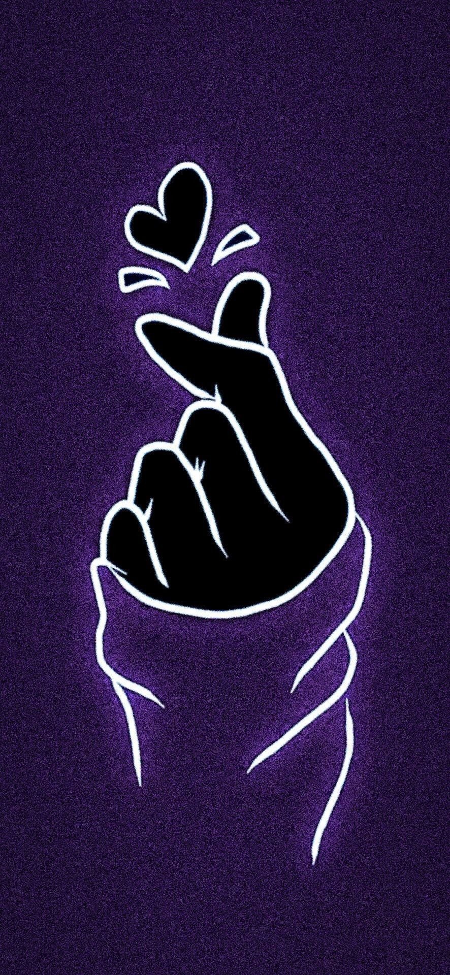 Bts Logo Purple Heart Wallpaper Download