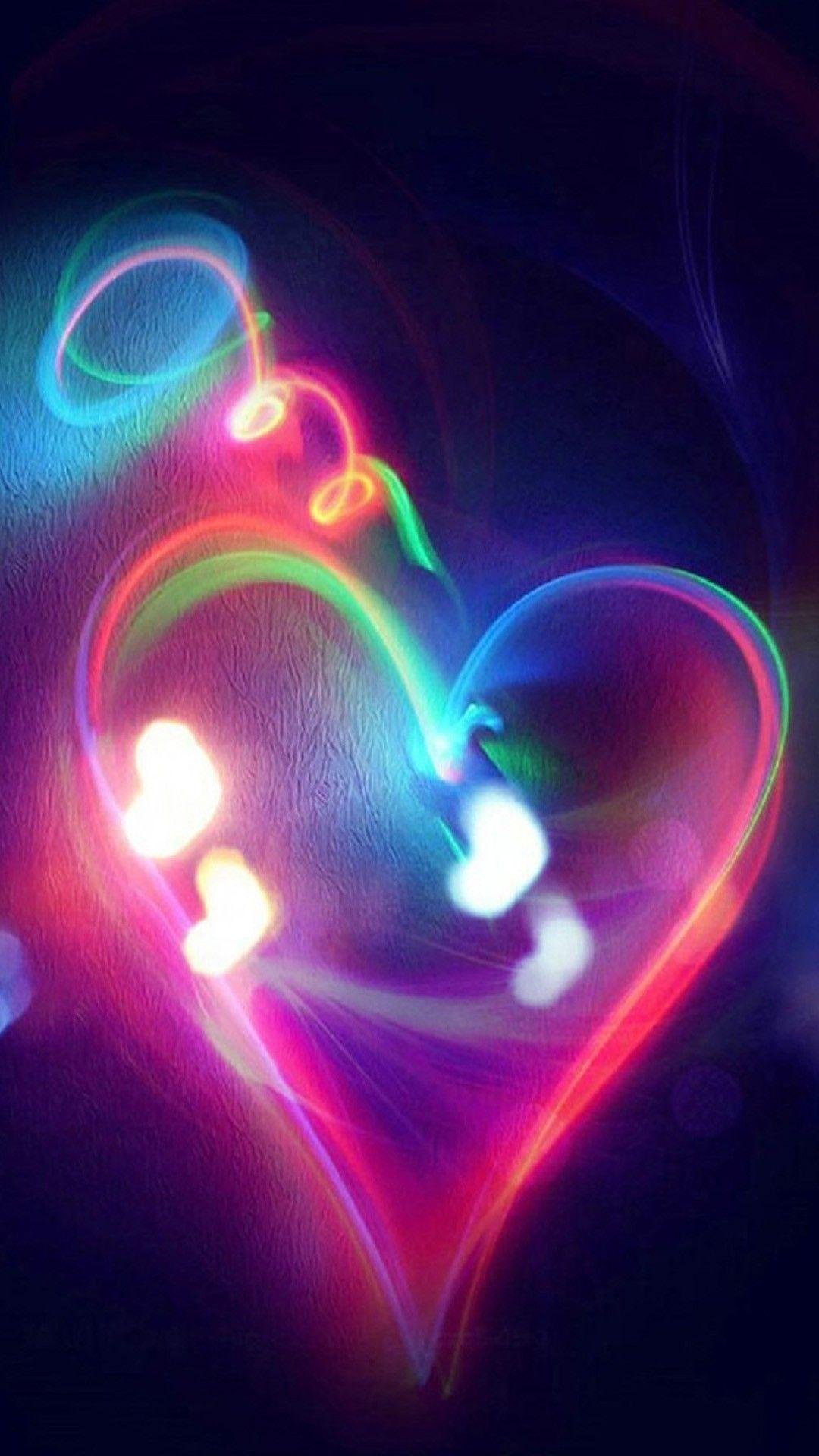 neon heart wallpapers