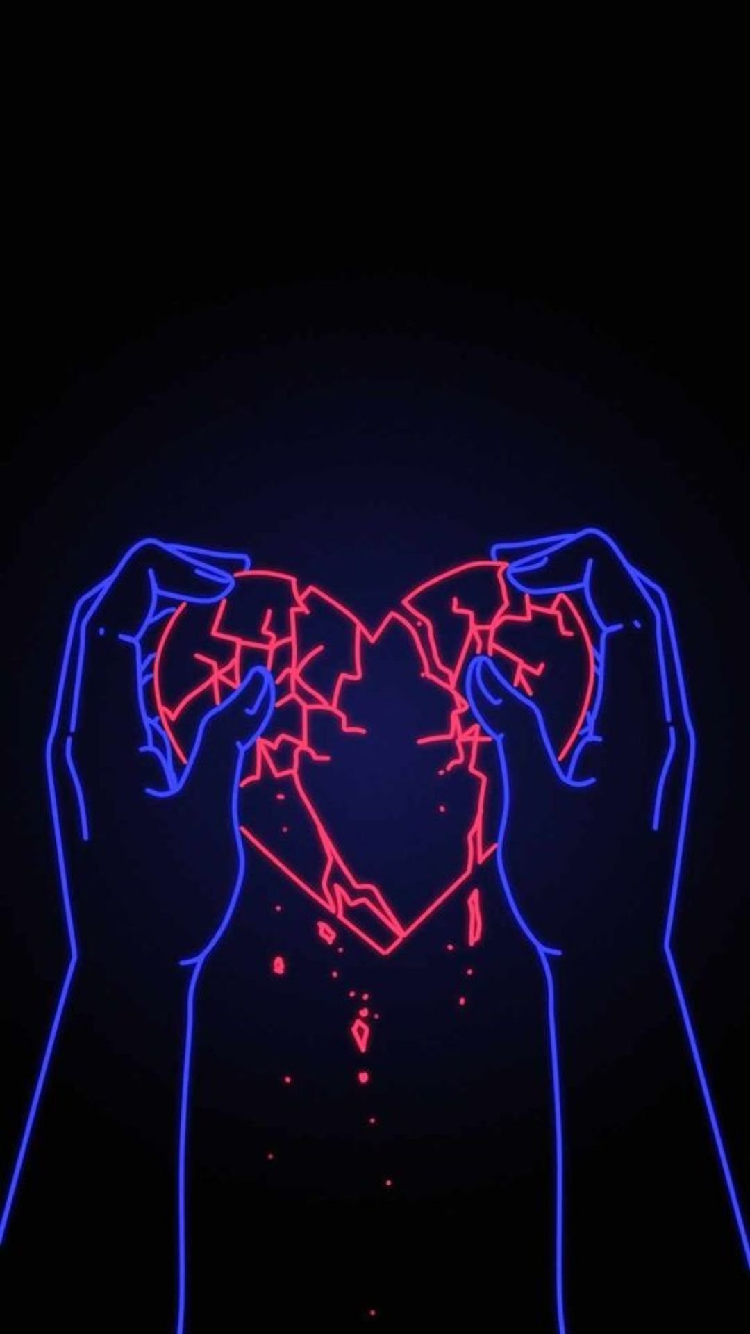 Red romantic neon heart Royalty Free Vector Image