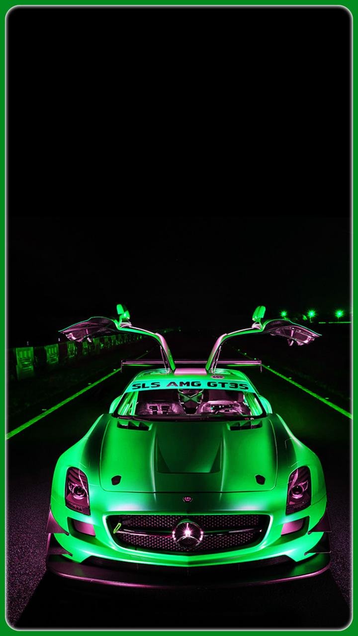 Green Mercedes AMG GTR HD wallpaper download