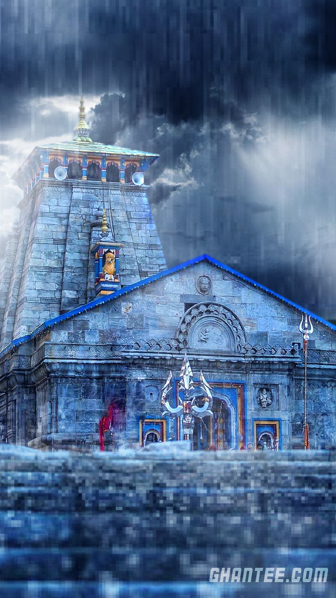 Kedarnath Temple Rain Effect Wallpaper Download Mobcup