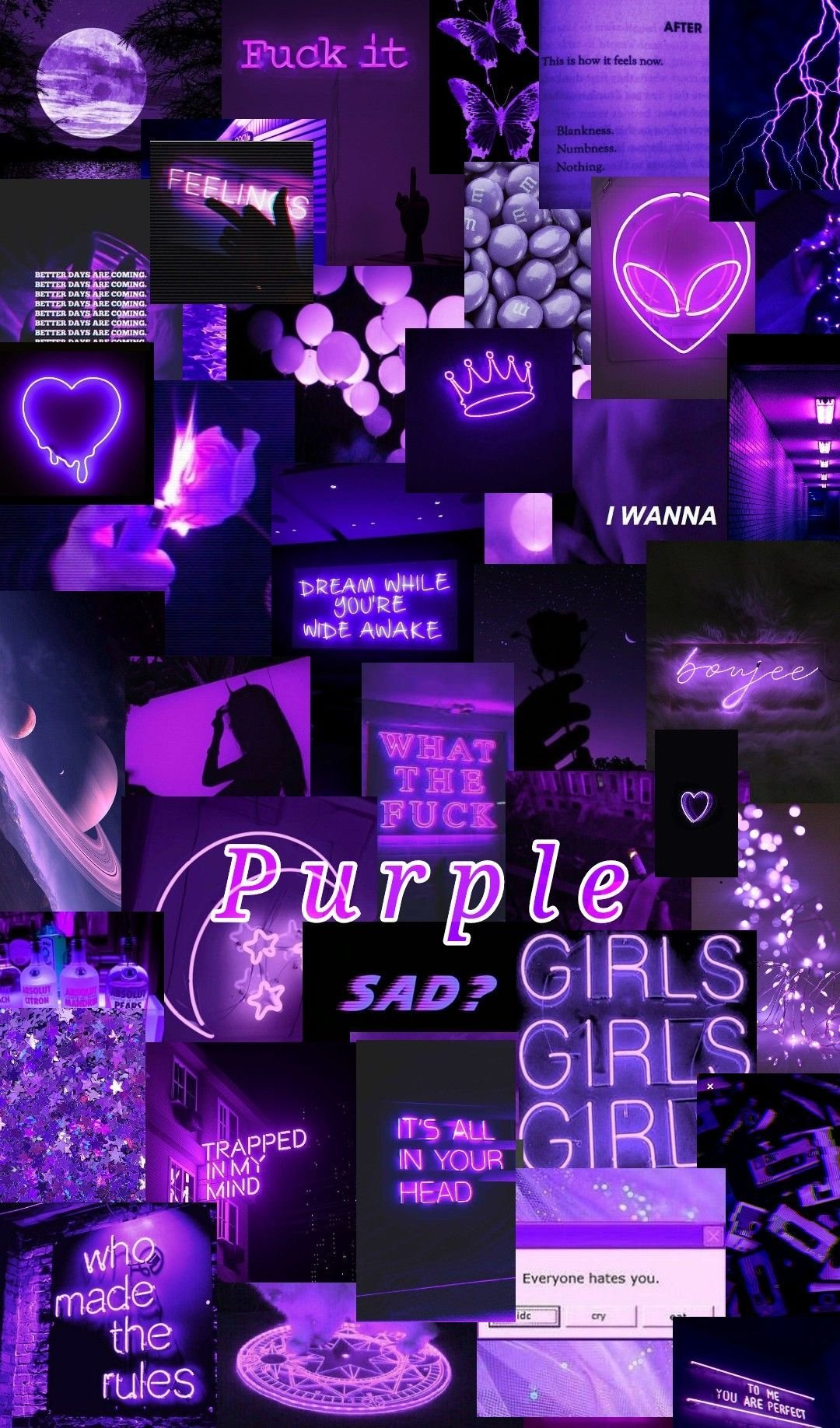 Purple Neon Aesthetic Wallpaper Download | MobCup