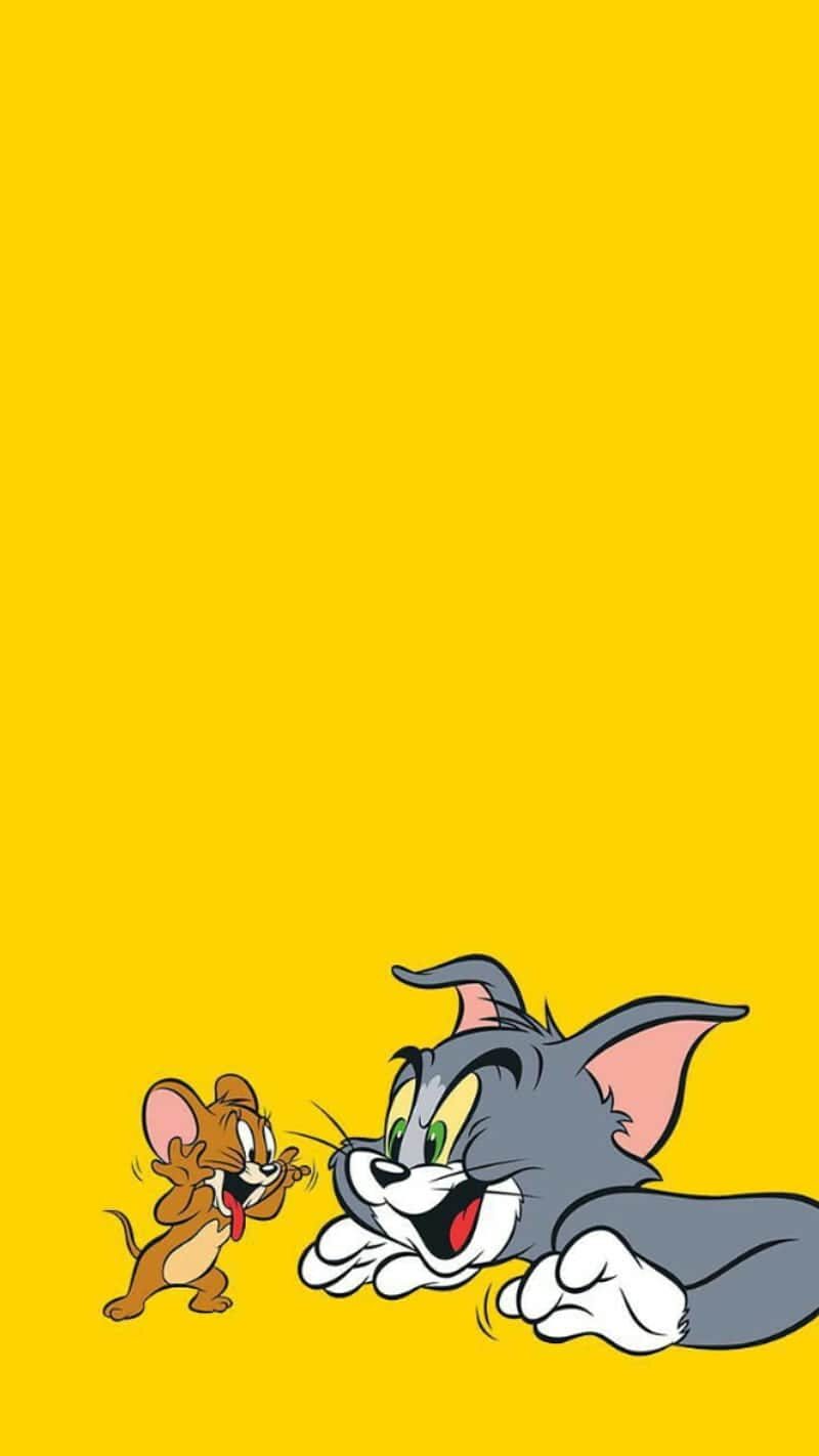 Tom And Jerry - Yellow Background Wallpaper Download | MobCup