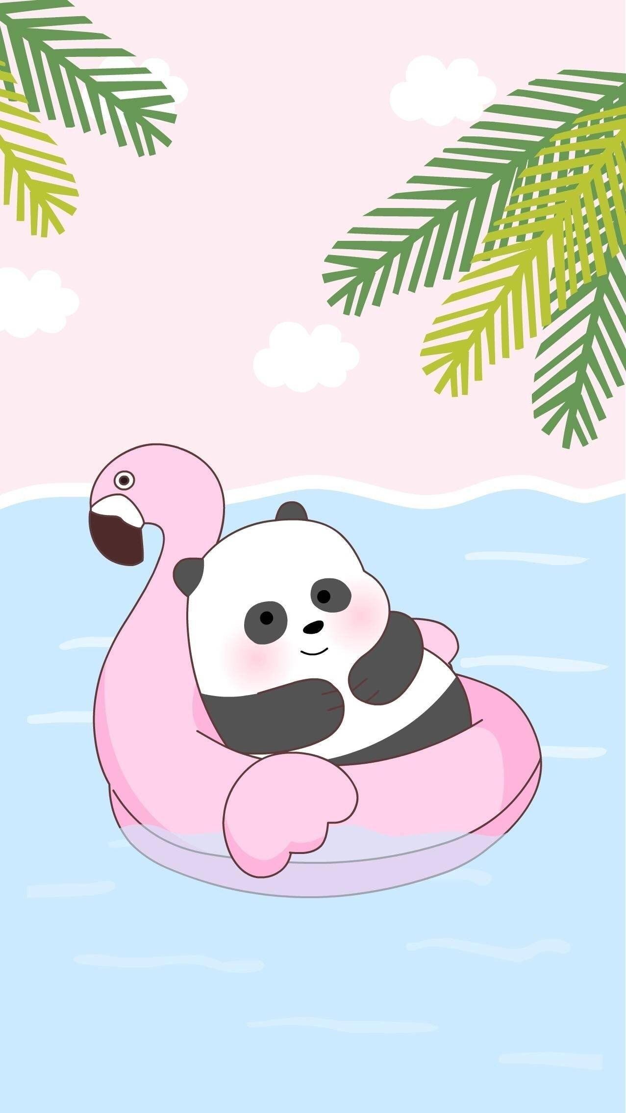Cute Panda Wallpaper for kids room  MyCuteStickons