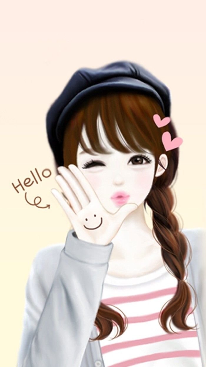 Cute cartoon girl Wallpapers Download | MobCup