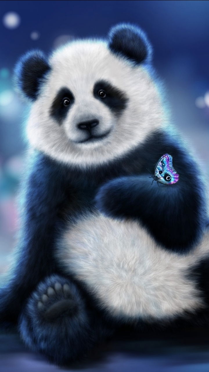 Cute Panda Artwork Wallpaper Download | MobCup