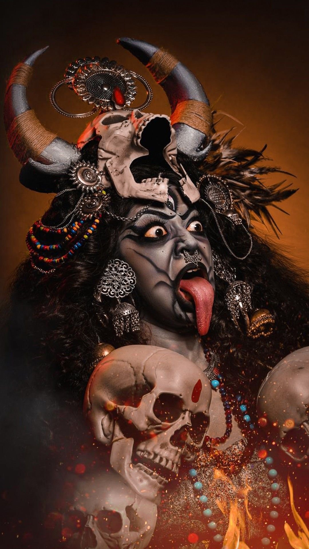 hindu goddess kali face wallpaper