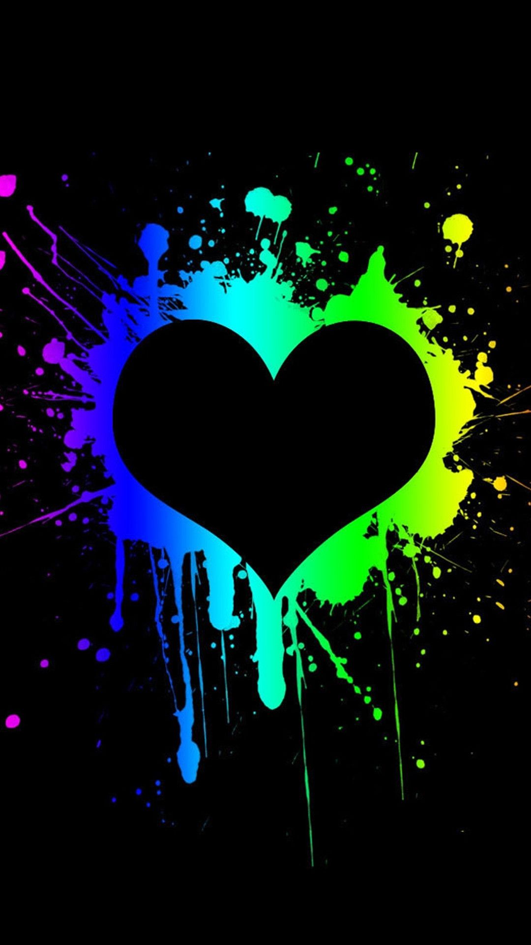 Download Galaxy Rainbow Heart Wallpaper  Wallpaperscom