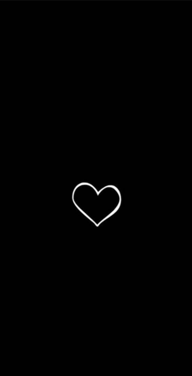 Aesthetic Heart Symbol On Black Background Wallpaper Download | MobCup