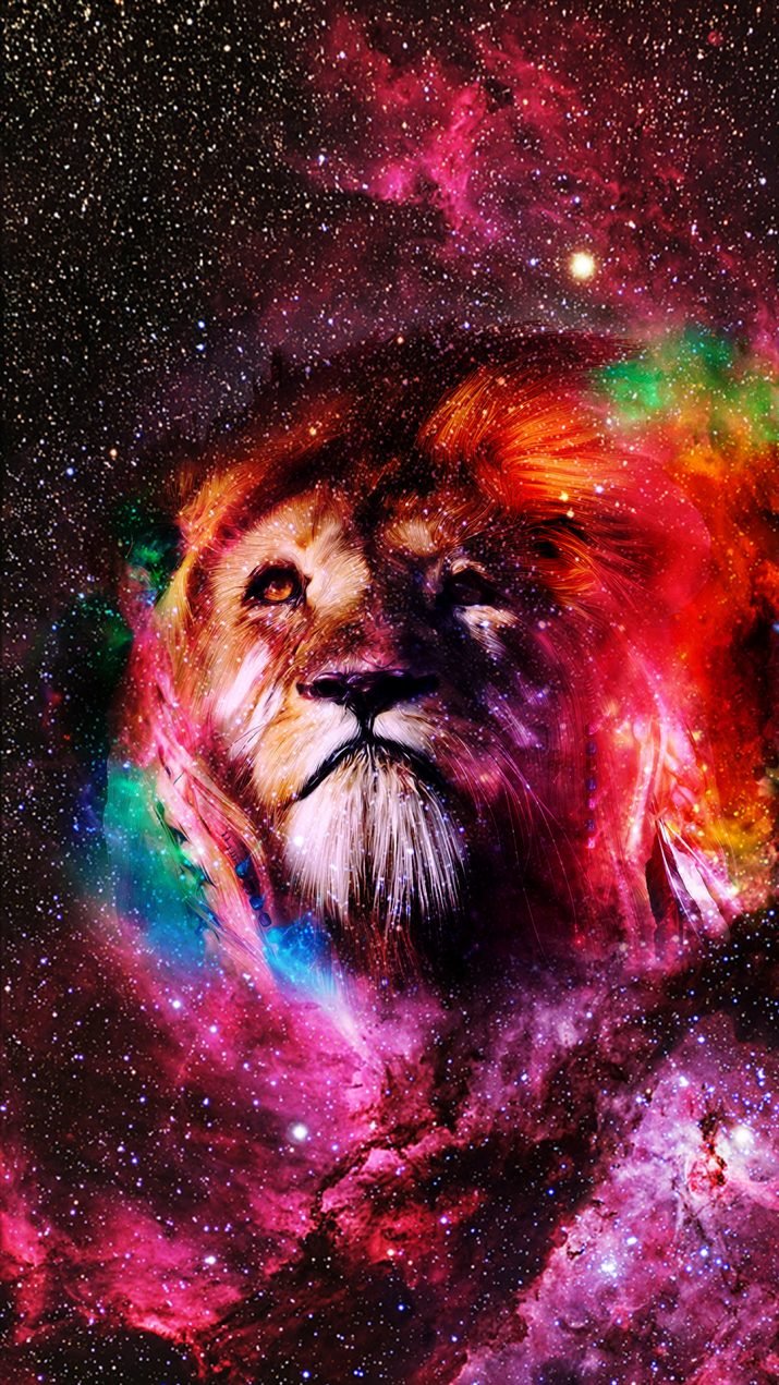 galaxy lion wallpaper