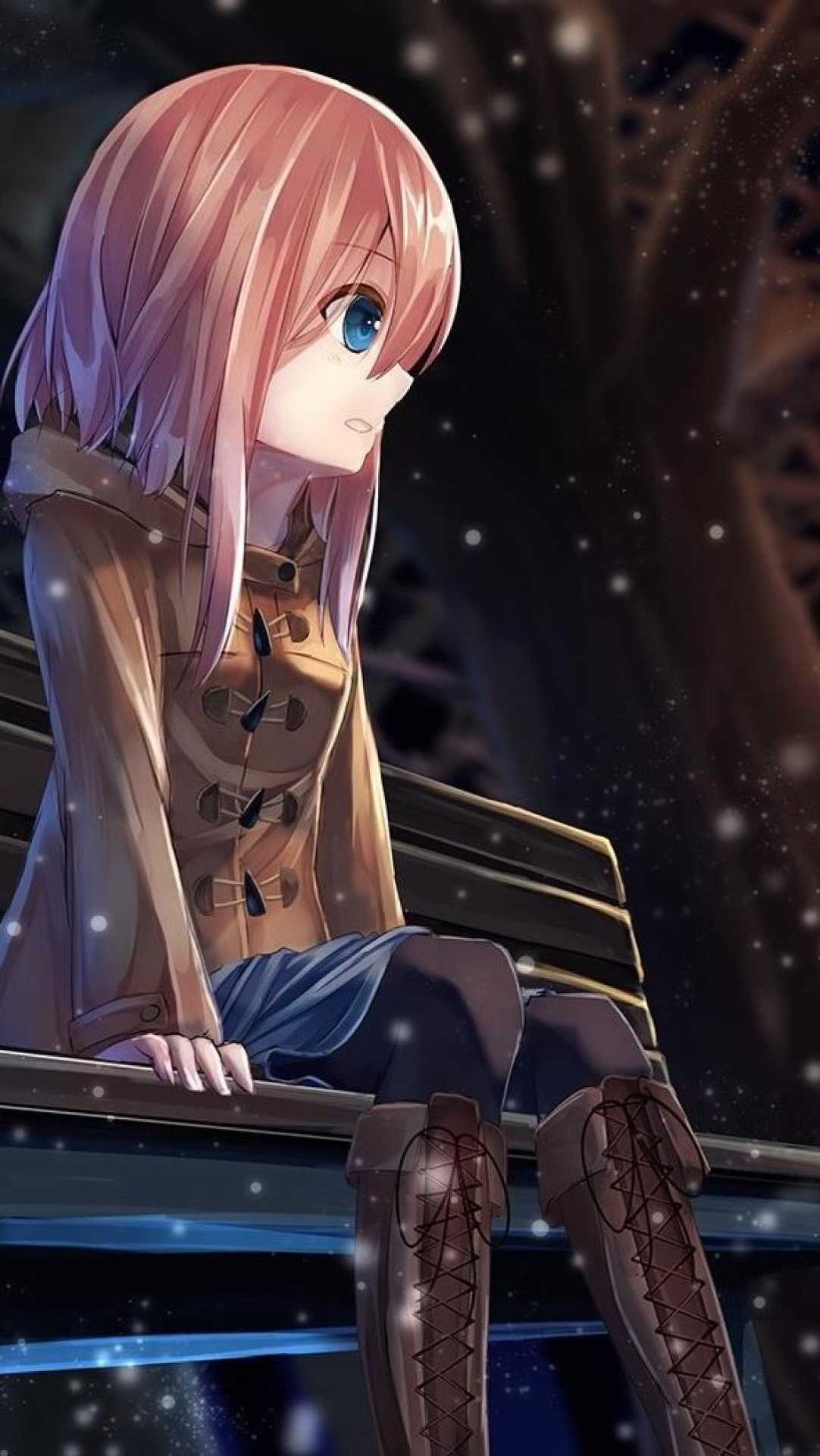 Anime Girl Alone Crying Wallpaper 4K HD PC 6150f