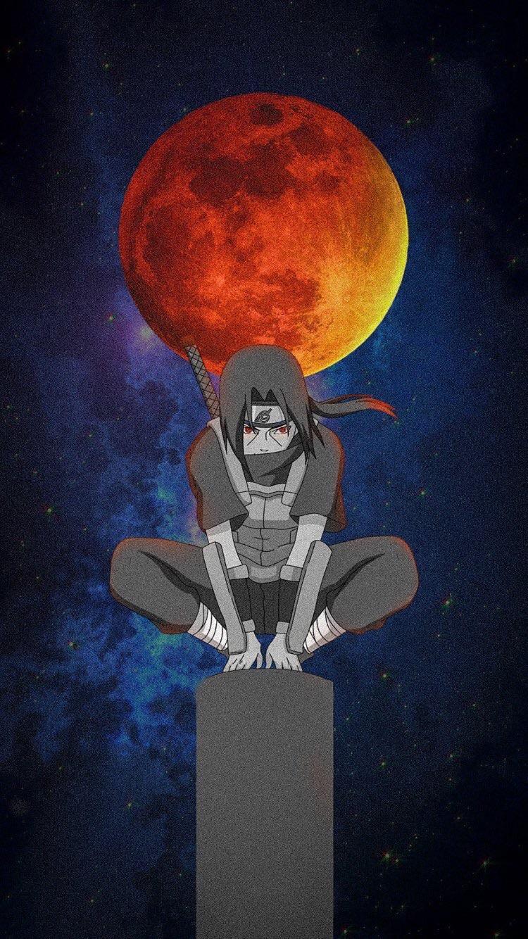 Itachi uchiha red moon shinobi Wallpaper Download | MobCup