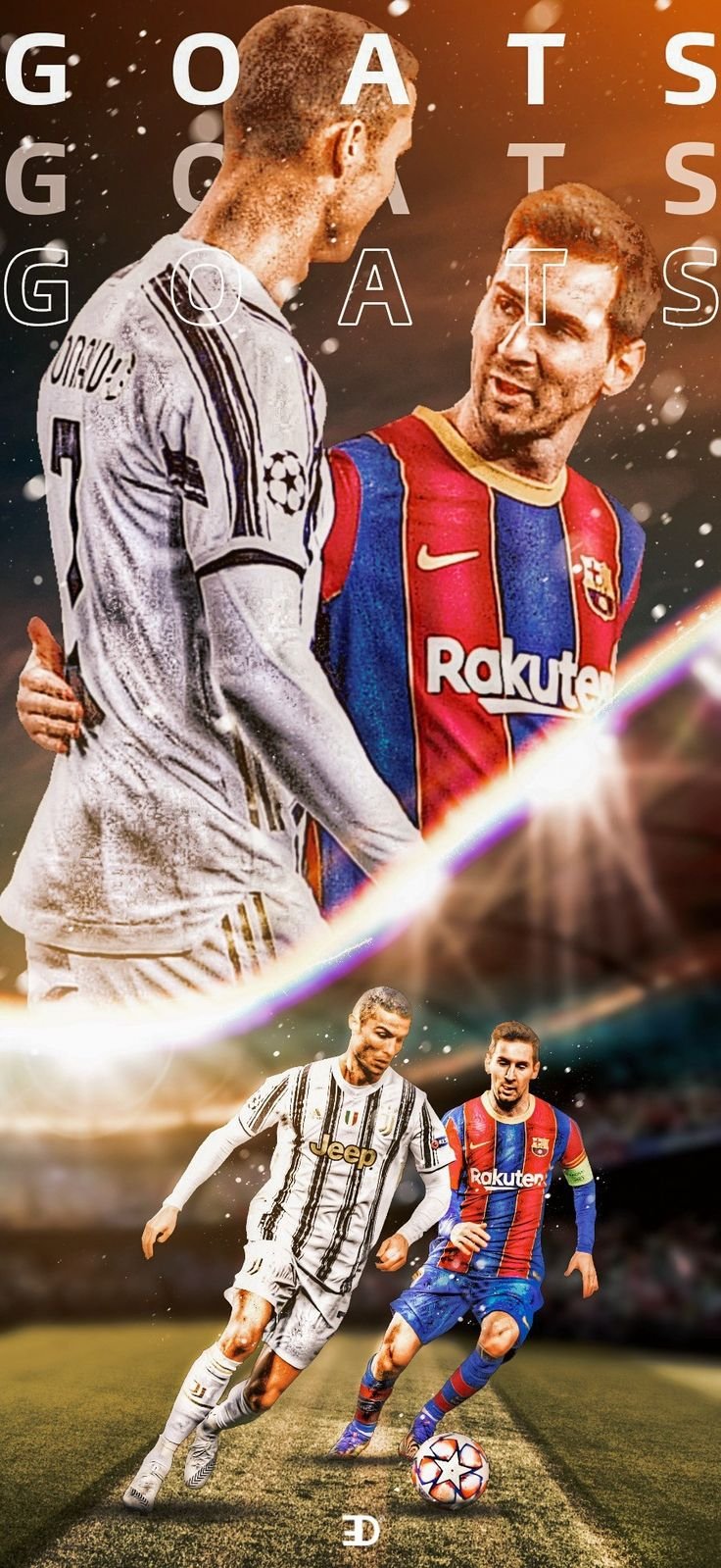 Ronaldo And Messi Playing Opposite Wallpaper Download