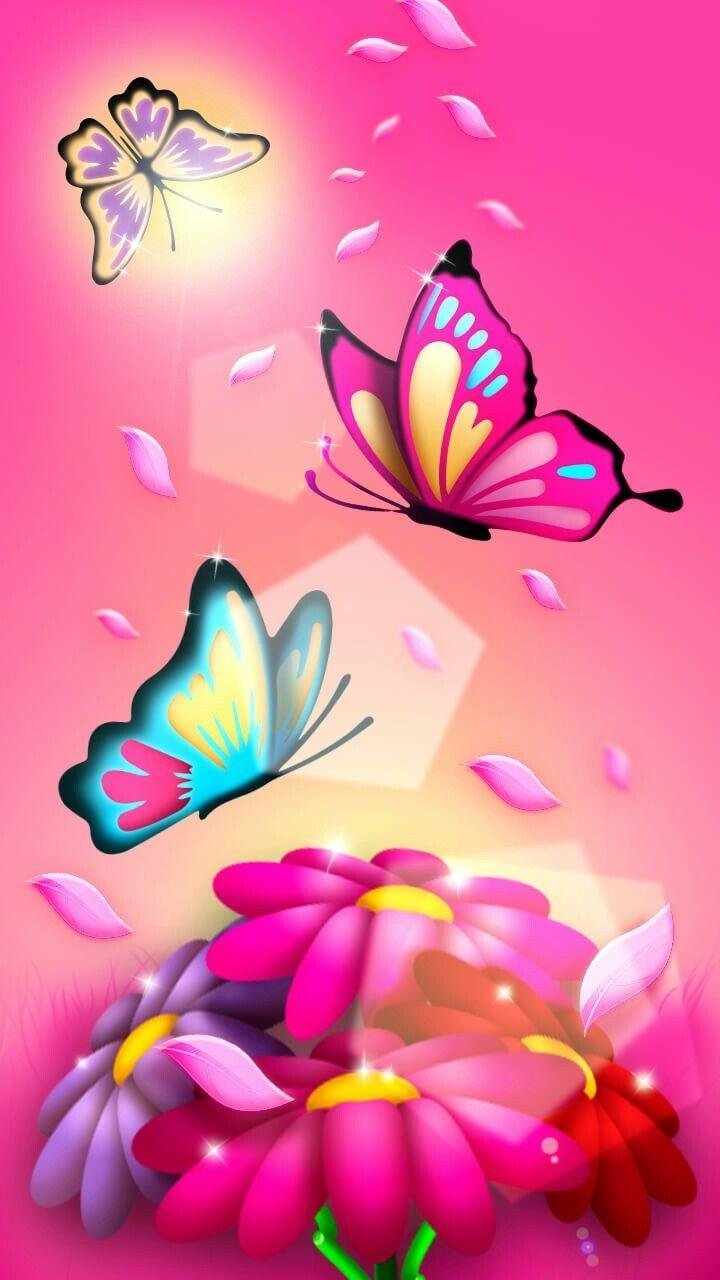 Pink Butterfly iPhone Wallpapers  Wallpaper Cave