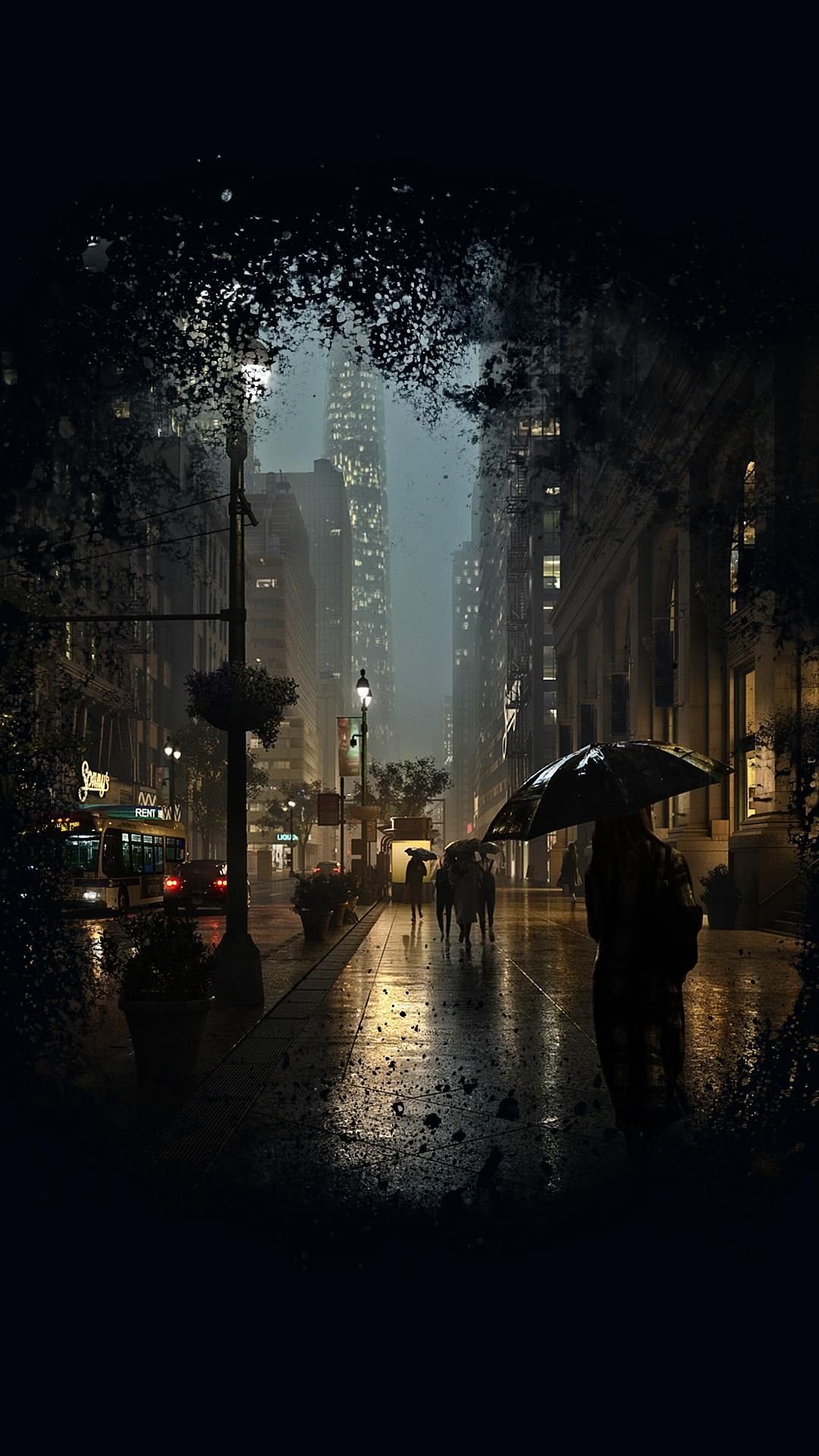 rain city wallpaper