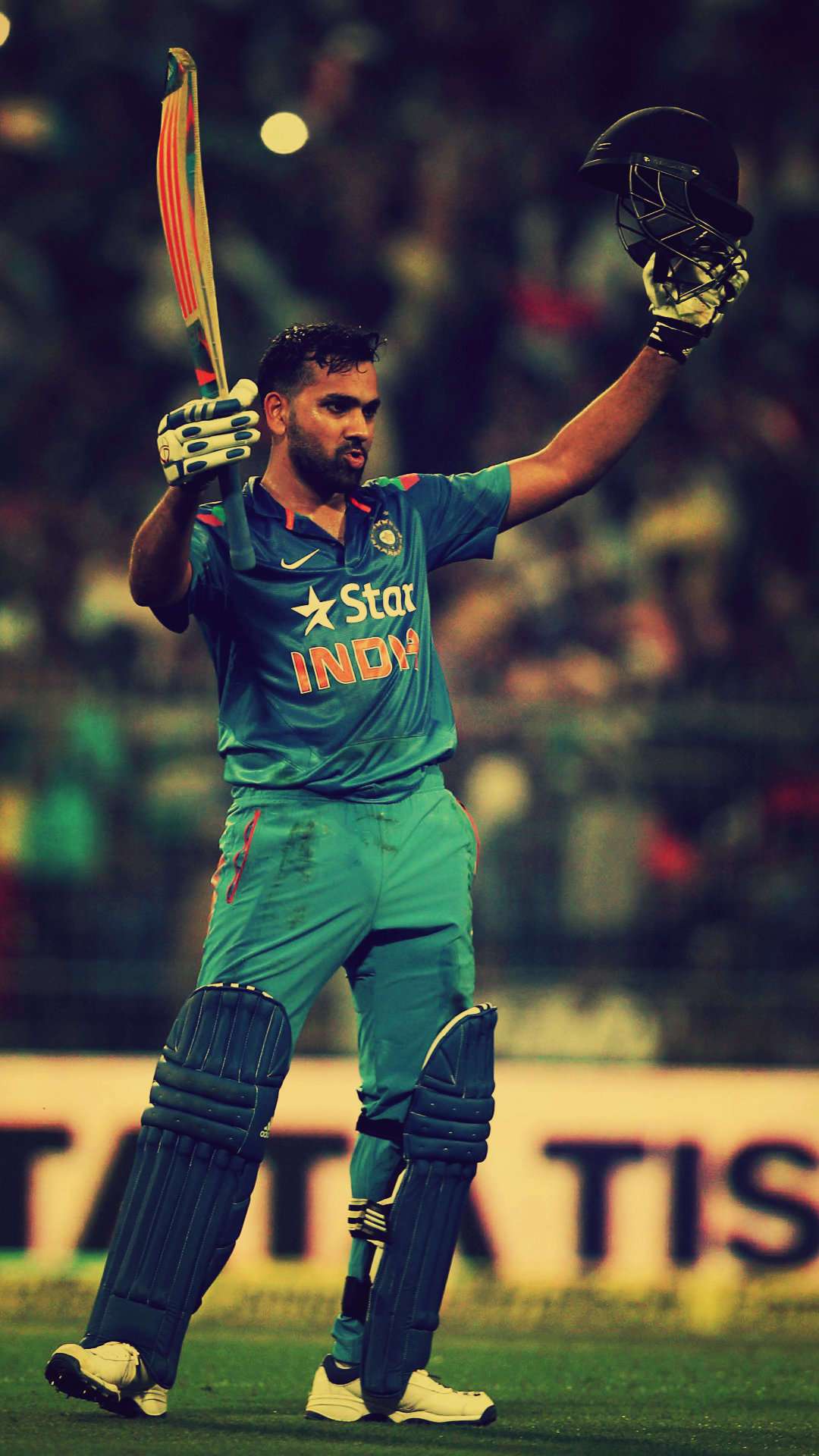 Rohit Sharma Raises His Bat Wallpapers Download | MobCup