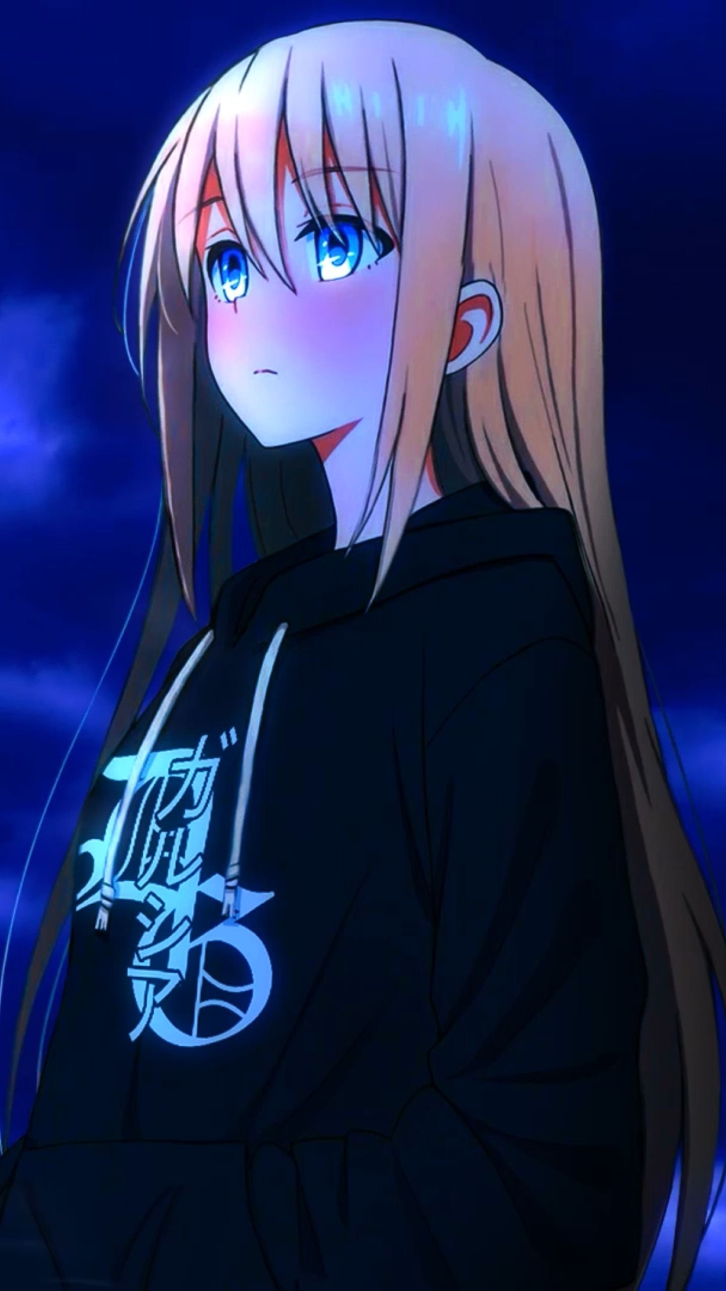 Download Aesthetic Sad Anime Girl Black Background Wallpaper   Wallpaperscom