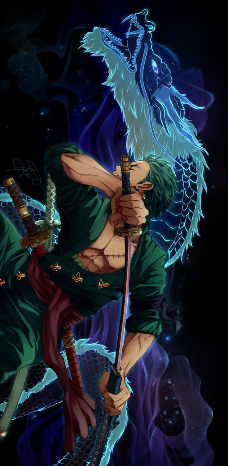 Roronoa Zoro With Dragon Background Wallpaper Download Mobcup