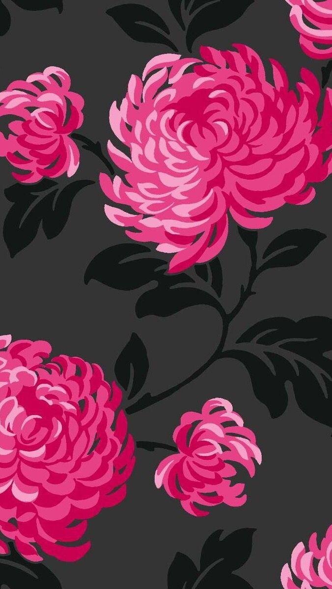 pink and black flowers background