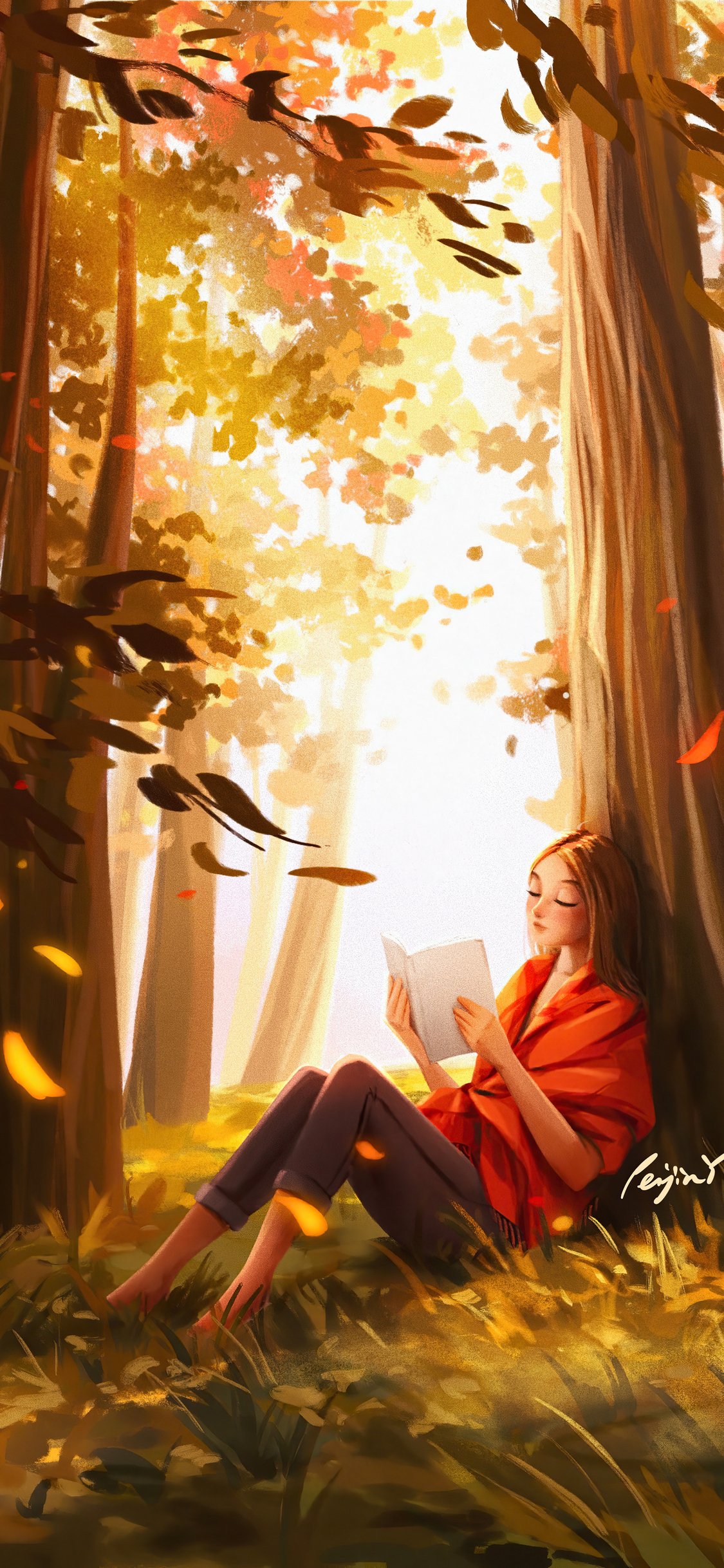 girl with book wallpapers